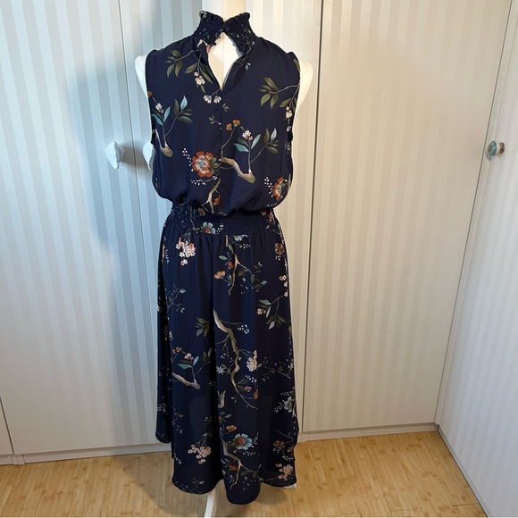 Nanette Lepore blue floral high-low sleeveless maxi dress Size 8 - Picture 4 of 12